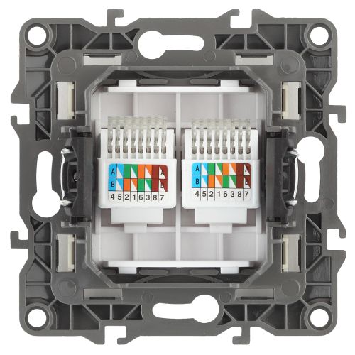 Розетка компьютерная 2-м Эра12 RJ45 12-3108-15 перламутр Эра Б0019357
