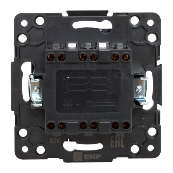 Выключатель 3-кл. Стокгольм 10А механизм черн. PROxima EKF EZV10-024-10