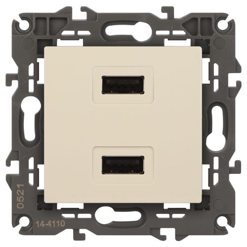 Устройство зарядное USB 14-4110-02 5В-2100мА Elegance сл. кость ЭРА Б0034359