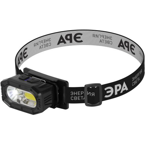 Фонарь светодиодный налобный GA-814 аккумуляторный 5Вт COB+5Вт LED 5 режимов сенсорное управление Эра Б0069577