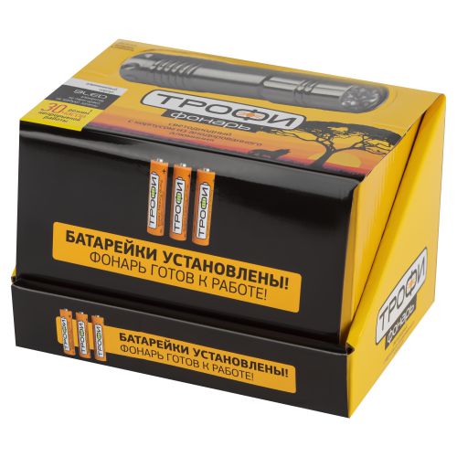 Фонарь TM9-box12 9хLED 3хААА в комплекте алюм. ПРОМО-бокс (уп.12шт) Трофи Б0004986