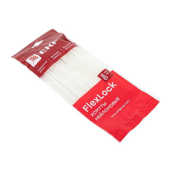 Хомут P6.6 3.6х150 FlexLock стандартный бел. (уп.100шт) PROxima EKF plc-fl-ctsw-3.6x150