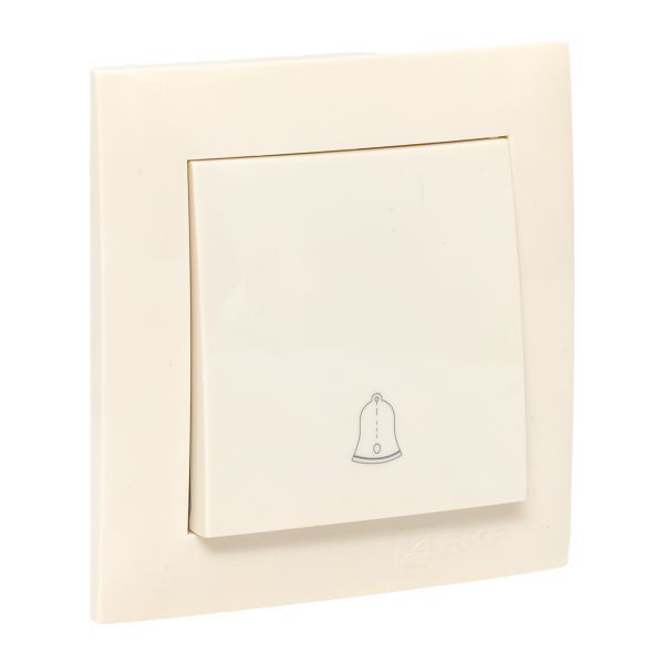 Кнопка звонка 1-кл. СП Валенсия 10А IP20 крем. PROxima EKF EWV10-026-20