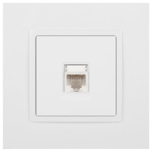 Розетка компьютерная 1-м Elegance 14-3107-01 RJ45 IP20 механизм бел. Эра Б0034302