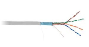 Кабель F/UTP кат.5E (класс D) 4 пары 100МГц ОЖ BC чистая медь внутр. PVC нг(В) сер. (уп.305м) NETLAN EC-UF004-5E-PVC-GY