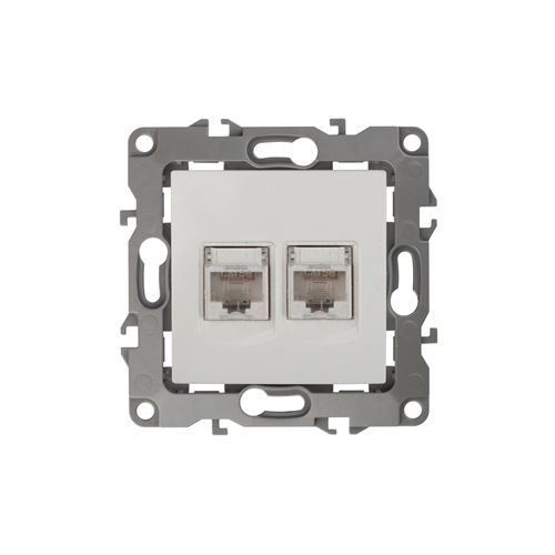 Розетка компьютерная 2-м Эра12 RJ45 12-3108-02 сл. кость Эра Б0014730
