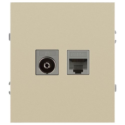 Розетка комбинированная СП Arktik RJ45 + TV 16А IP20 250В шампань 16-3110-04 Эра Б0070497