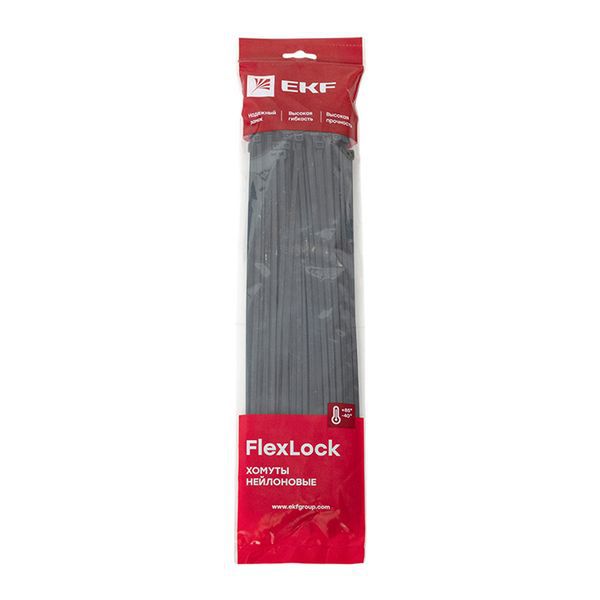 Хомут P6.6 4.8х350 FlexLock стандартный черн. (уп.100шт) PROxima EKF plc-fl-ctsb-4.8x350