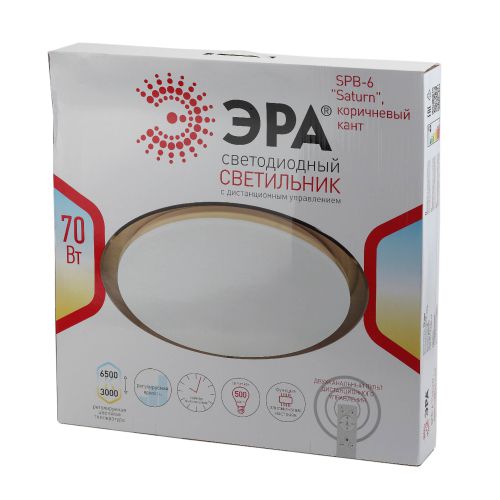 Светильник светодиодный SPB-6 70Вт 3000-6500К 5950лм "Saturn Fashion" с пультом ДУ 556х76мм кор. Эра Б0036368