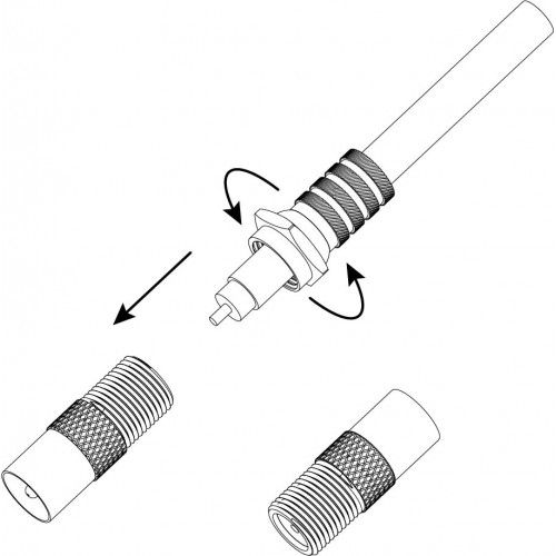Переходник Simple RS-A01-1 гнездо F-штекер ЭРА Б0048289