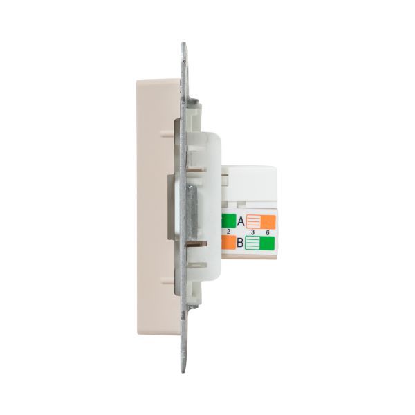 Розетка компьютерная СП Эпика RJ45 кат.5 механизм крем. EKF UP1-SOI-RJ45-5
