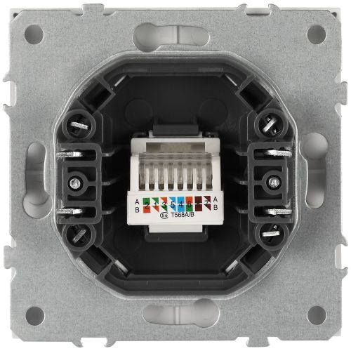 Розетка информационная 1-м СП Galaxy RJ45 16А IP20 250В бел. матов. 15-3107-08 Эра Б0070750