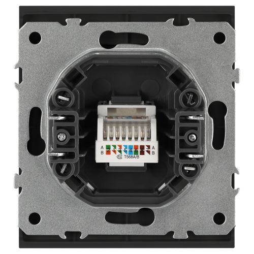 Розетка информационная 1-м СП Arktik RJ45 16А IP20 250В антрацит 16-3107-05 Эра Б0070478