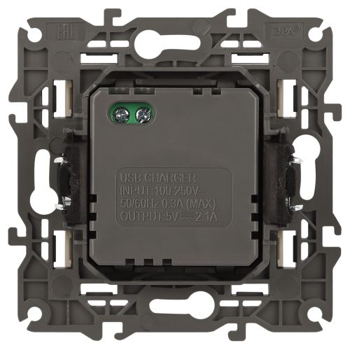 Устройство зарядное USB 14-4110-02 5В-2100мА Elegance сл. кость ЭРА Б0034359