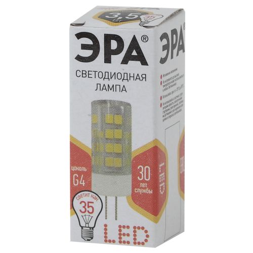 Лампа светодиодная JC-3.5w-220V-corn ceramics-827-G4 280лм ЭРА Б0027855
