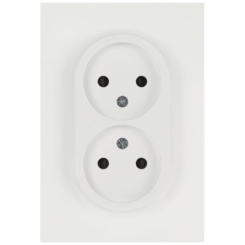 Розетка 2-м СП Arktik 16А IP20 250В без заземл. бел. матов. 16-2107-08 Эра Б0071688