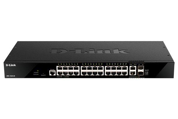 Коммутатор управляемый L3 DGS-1520-28/A1A стекируемый с 24 портами 10/100/1000Base-T 2 портами 10GBase-T и 2 портами 10GBase-X SFP+ D-link 1857420