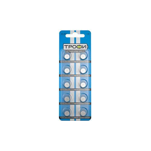 Элемент питания алкалиновый "таблетка" LR754/LR48/G5/393) (блист.10шт) Трофи C0035053