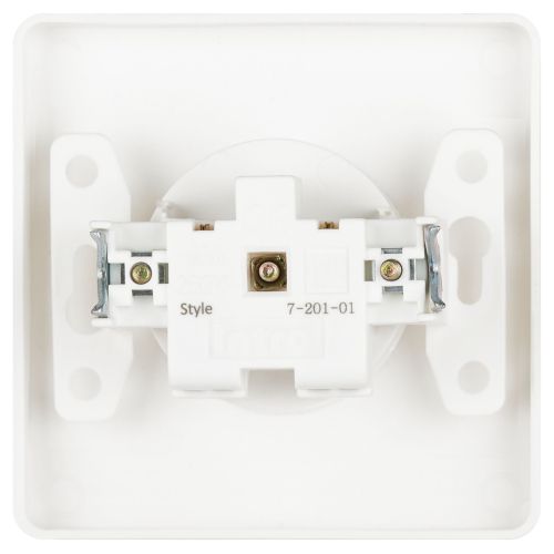 Розетка 1-м СП Style 7-201-01 16А IP20 250В 2P бел. Intro Б0060637