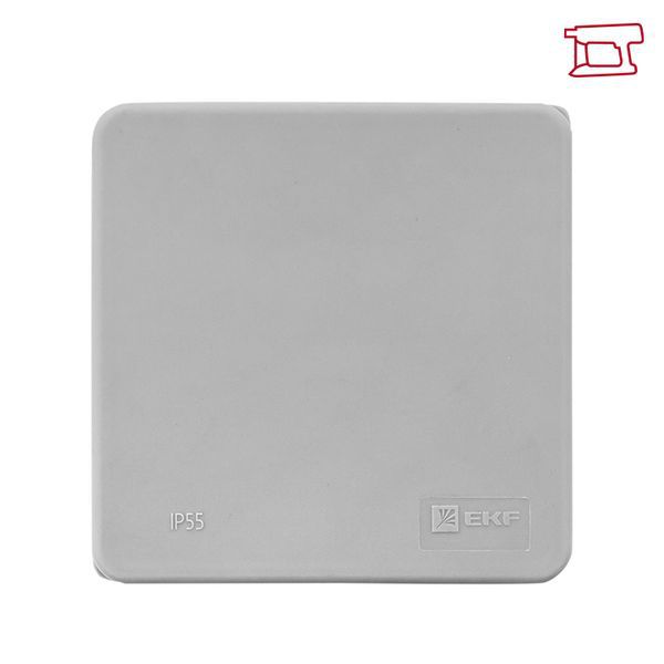 Коробка распределительная КМР-030-035 100х100х50 IP54 с крышкой для прямого монтажа без мембранных вводов сер. EKF plc-kmr-030-034