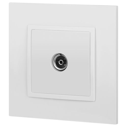Розетка телевизионная одиночная TV 1мод. Elegance 14-3101-01 IP20 бел. Эра Б0034290