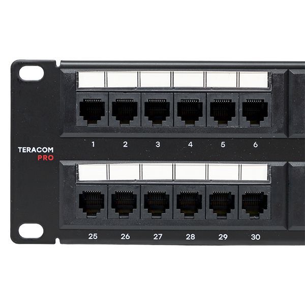 Патч-панель 19дюйм кат.6 2U неэкранированная UTP 48 портов RJ-45 Dual IDC TERACOM PRO EKF TRP-PPNL-6UTP-2U48