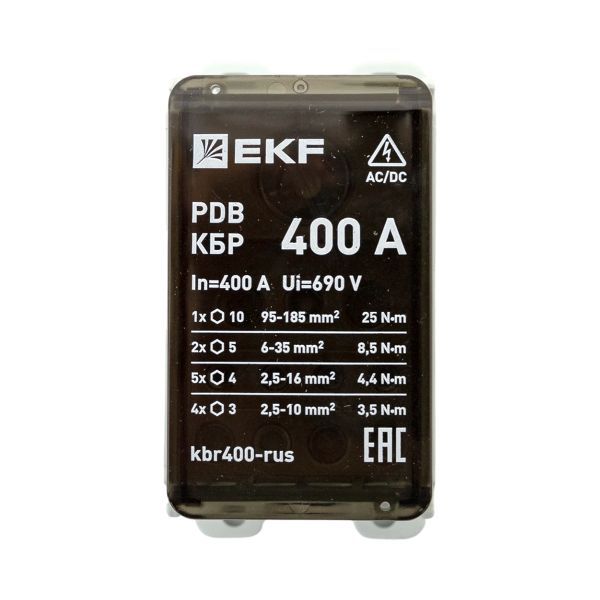 Блок распределительный клеммный КБР 400А EKF kbr400-rus