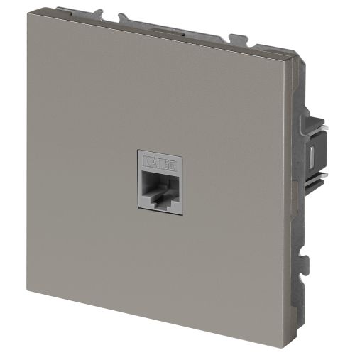 Розетка информационная 1-м СП Galaxy RJ45 16А IP20 250В титан 15-3107-07 Эра Б0070747