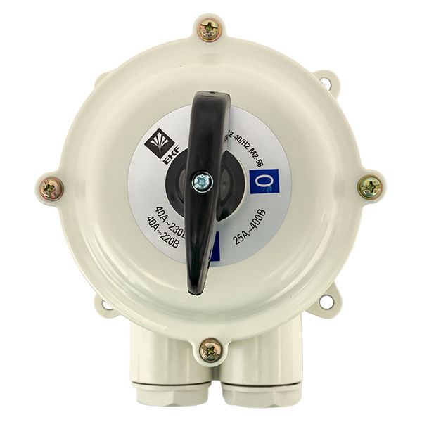 Переключатель пакетный 1-кл. 40А IP56 ПП 2-40/Н2 М2 пл. беж. EKF pp-2-40-4