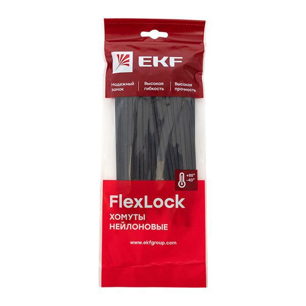 Хомут P6.6 3.6х150 FlexLock стандартный черн. (уп.100шт) PROxima EKF plc-fl-ctsb-3.6x150