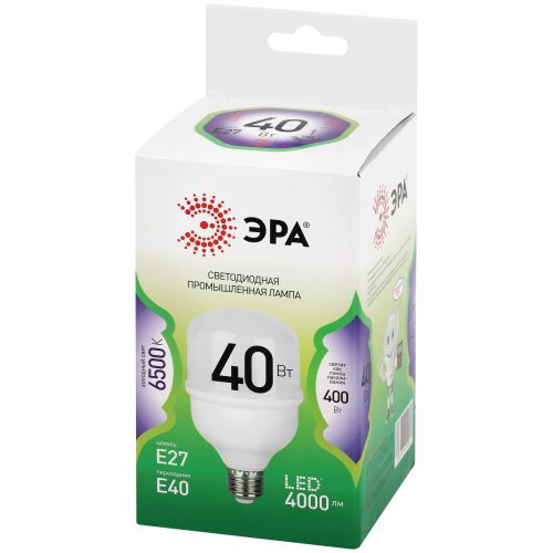 Лампа светодиодная GREEN LINE POWER T80-40W-865-E27/E40 GL 40Вт колокол 6500К свет холод. E27/E40 Эра Б0067048