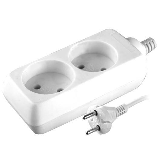 Удлинитель 2х5м без заземл. 10А IP20 S 2х5 2.2кВт ПВС2х0.75 Volsten 9298