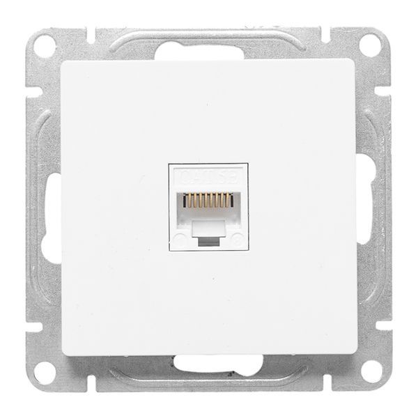 Розетка RJ45 (кат.6) бел. Эпика EKF UP1-SOW-RJ45-6