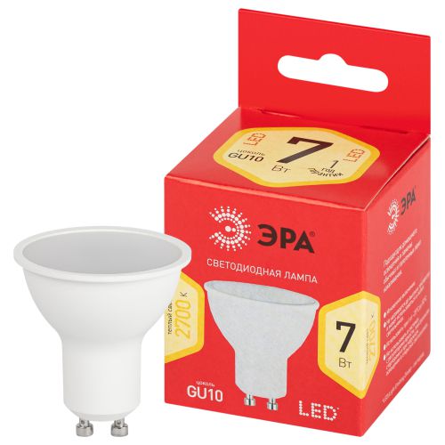 Лампа светодиодная RED LINE LED MR16-7W-827-GU10 R 7Вт MR16 софит 2700К тепл. бел. GU10 Эра Б0050198
