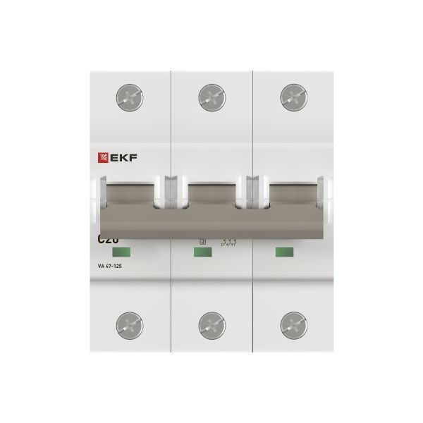 Выключатель автоматический 3п C 20А 15кА ВА 47-125 PROxima EKF mcb47125-3-20C