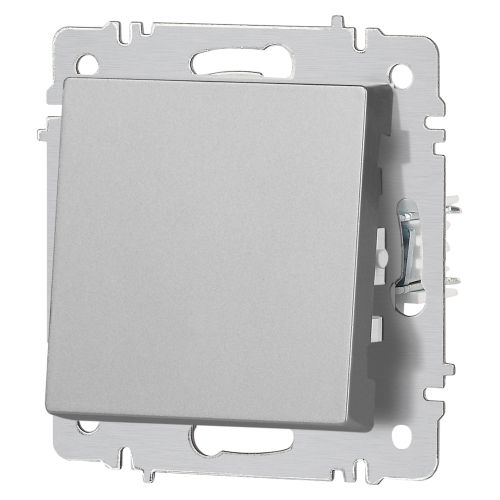 Выключатель 1-кл. СП Accent 6-101-03 10А IP20 250В AL/CU алюм. Intro Б0063437