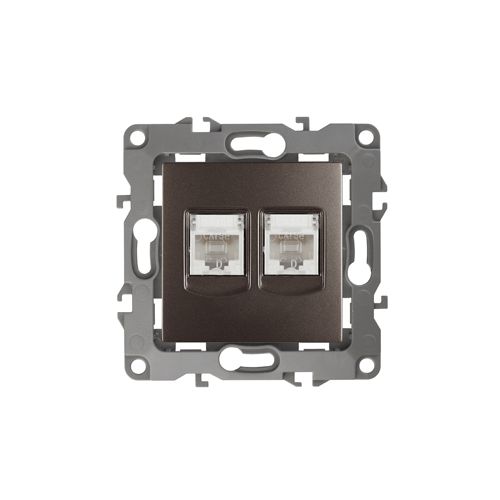 Розетка компьютерная 2-м Эра12 RJ45 12-3108-13 бронз. Эра Б0019355