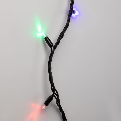 Гирлянда светодиодная "Нить" 10м 100LED мультиколор IP65 новогодняя провод черн. ПВХ (без шнура питания) ERAPS-PM10 Эра Б0056016