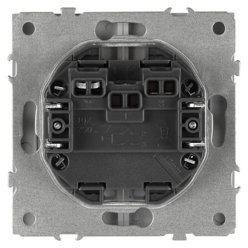 Переключатель 2-кл. СП Galaxy 10А IP20 250В алюм. 15-1106-03 Эра Б0070696