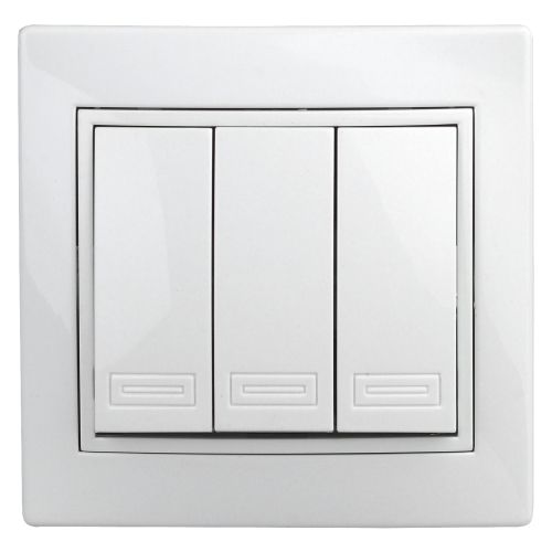 Выключатель 3-кл. СП Plano 10А IP20 1-106-01 250В бел. Intro Б0053788