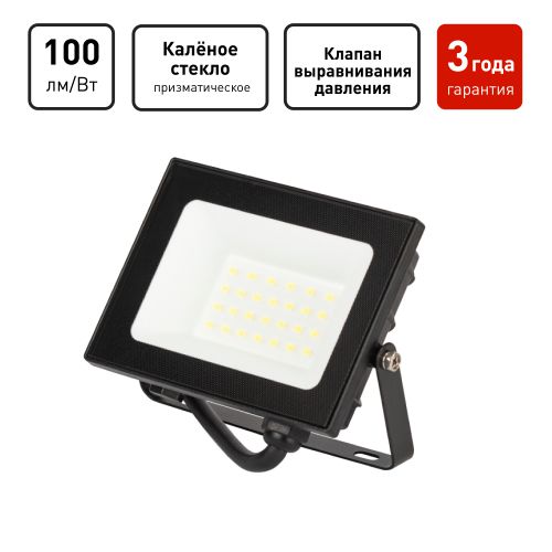 Прожектор светодиодный LPR-062-0-65K-020 20Вт IP65 6500К 2000лм призма Проектный Эра Б0064648