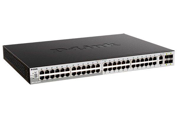 Коммутатор управляемый стекируемый L3 DGS-3130-54TS/B1A с 48 портами 10/100/1000Base-T 2 портами 10GBase-T и 4 портами 10GBase-X SFP+ D-Link 1841337