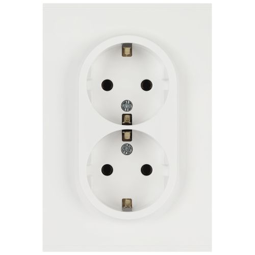Розетка 2-м СП Arktik 16А IP20 250В с заземл. со шторками бел. матов. 16-2105-08 Эра Б0070461