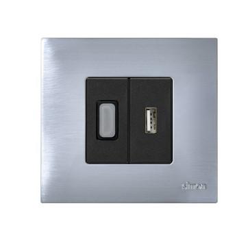Розетка аудио/видео проходная HDMI Simon 27 узкий модуль (мама-мама) механизм графит Simon 2701094-038