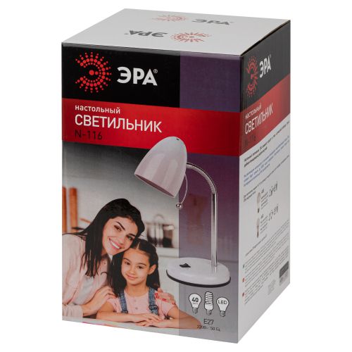 Светильник настольный N-116-Е27-40W-W бел. ЭРА Б0047200