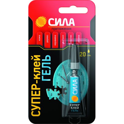Супер-клей гель 3г SGBL1-3 BL-1 (блист.) СИЛА C0039396