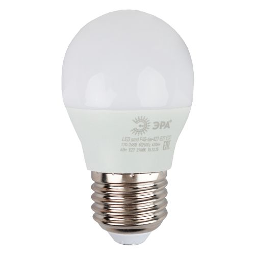 Лампа светодиодная RED LINE LED P45-8W-827-E27 R Е27 / E27 8Вт шар тепл. бел. свет Эра Б0053028