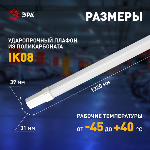 Светильник светодиодный SPP-301-36-6K-M 36Вт 6500К 3780лм IP65 1220х39х31 линейный матов. Эра Б0066942