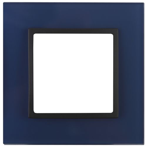 Рамка 1-м 14-5101-29 стекло Elegance синий+антрацит ЭРА Б0034483
