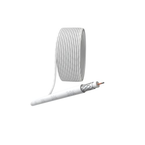 Кабель коаксиальный RG-6U CCS/оплетка Al 48% PVC 75Ом бел. (м) RL-48-PVC100 Simple Эра Б0044596